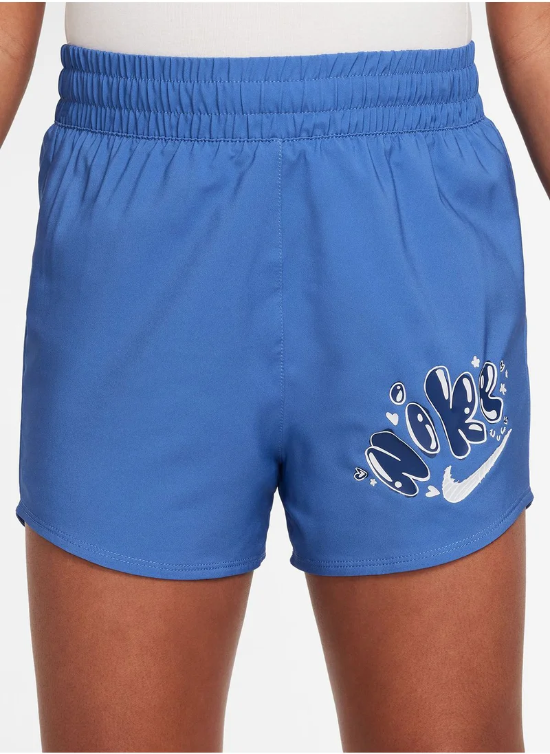 نايكي Youth Dri-Fit One Woven High Rise Graphics Shorts