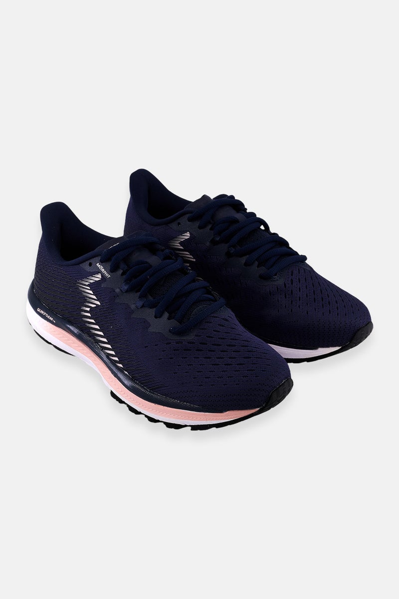 361 Degrees Women Kairos Lace Up Running Shoes, Navy Blue  - Image 1
