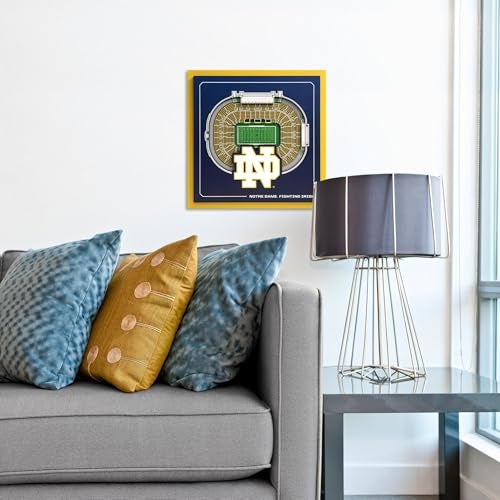 YouTheFan Officiallylicensed NCAA Notre Dame Fighting Irish Stadium Series 3D Wall Art multilayer team stadium replica detailed sports fan gift indoor decor - Image 3
