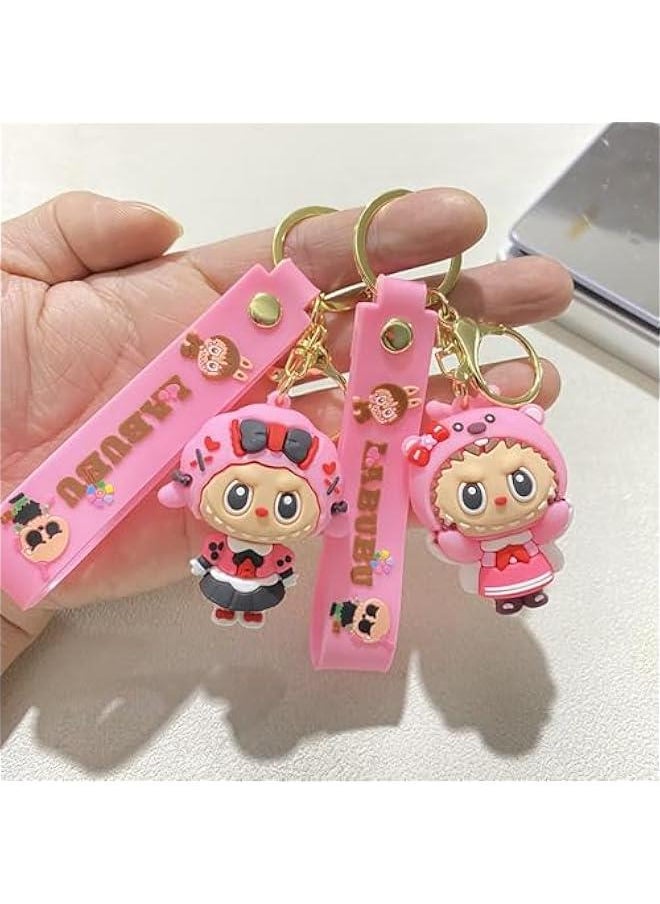 Arabest Cute Labubu Keychain, Creative Labubu Purse Bag Charms Gift for Women  - Image 3