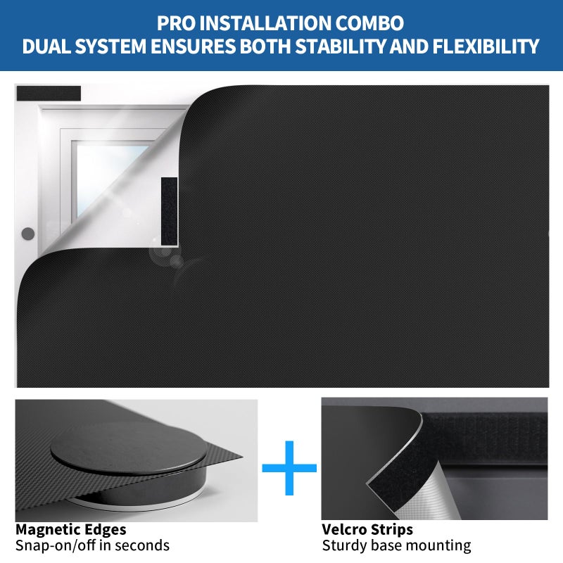 BKSAI 100% Blackout Curtains for Bedroom, Magnetic Portable Blackout Shades for Travel, Black Out Window Cover No Drill Cuttable for Bedroom, Nursery, Media Room, RV, 39x57 inch - Image 5