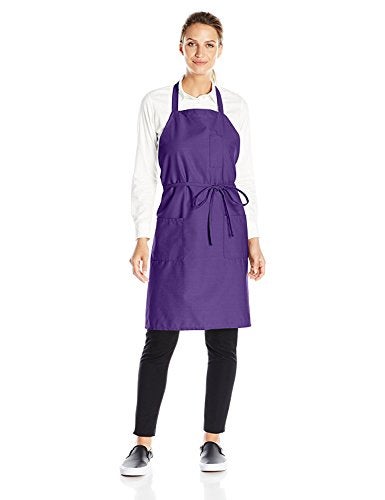 Uncommon Threads Unisex Bib Apron 3 Pockets, Purple, One Size - Image 3