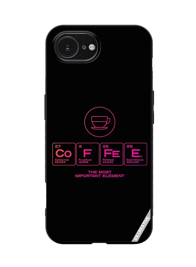 Protective Case Cover For Apple iPhone 16e Coffee Design Multicolour