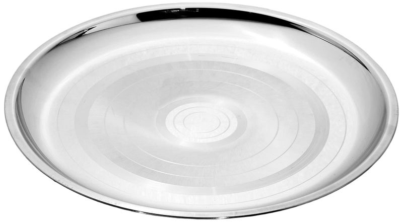 Neelam Stainless Steel 13, 22 Gauge Bungdi Design Buffet Plate, 30 cm, Durable, Elegant Round Plates for Serving, Perfect for Parties, Special Occasions, Long-Lasting, Easy to Clean & Maintain - Image 2