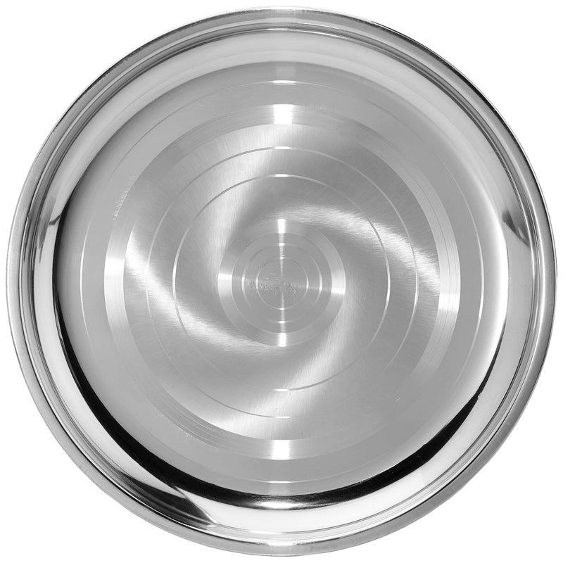 Neelam Stainless Steel 13, 22 Gauge Bungdi Design Buffet Plate, 30 cm, Durable, Elegant Round Plates for Serving, Perfect for Parties, Special Occasions, Long-Lasting, Easy to Clean & Maintain - Image 5