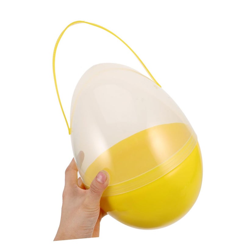 Yellow Easter Egg Buckets 2 Pack Fillable Plastic Containers for Easter Hunt Party Favors - Image 5