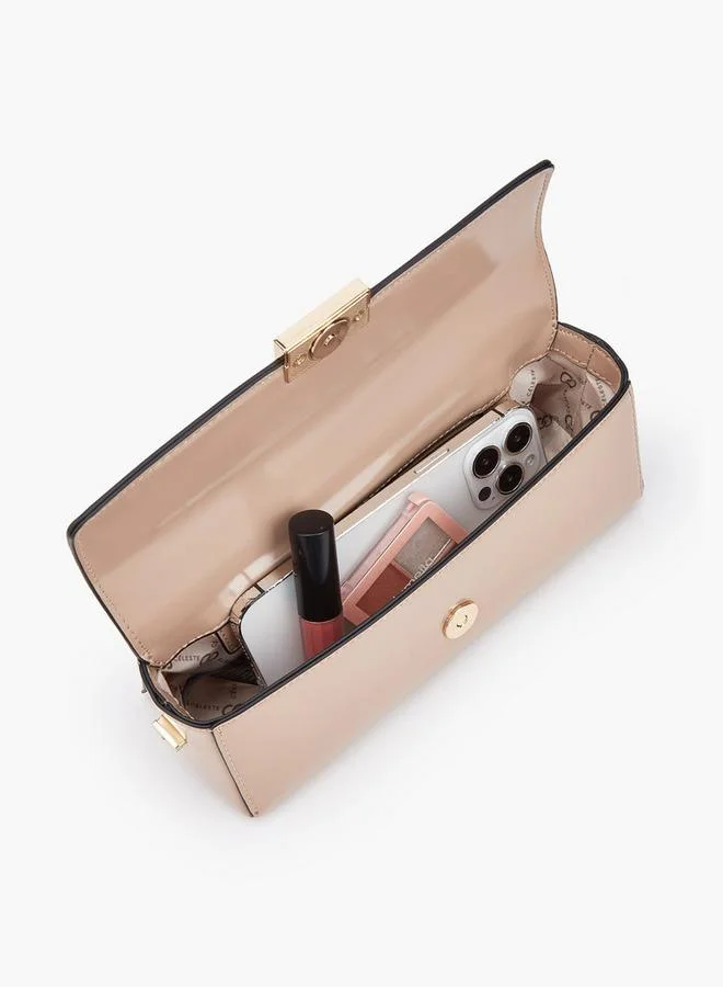 Celeste PINK Solid Crossbody Bag With Flap Closure for Women | Best Price UAE