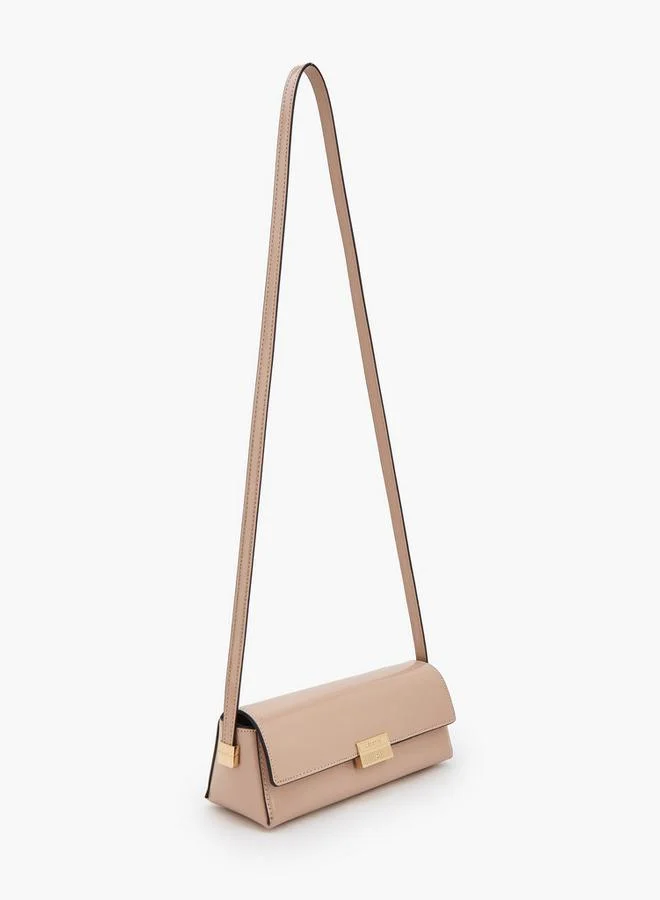 Celeste PINK Solid Crossbody Bag With Flap Closure for Women | Best Price UAE