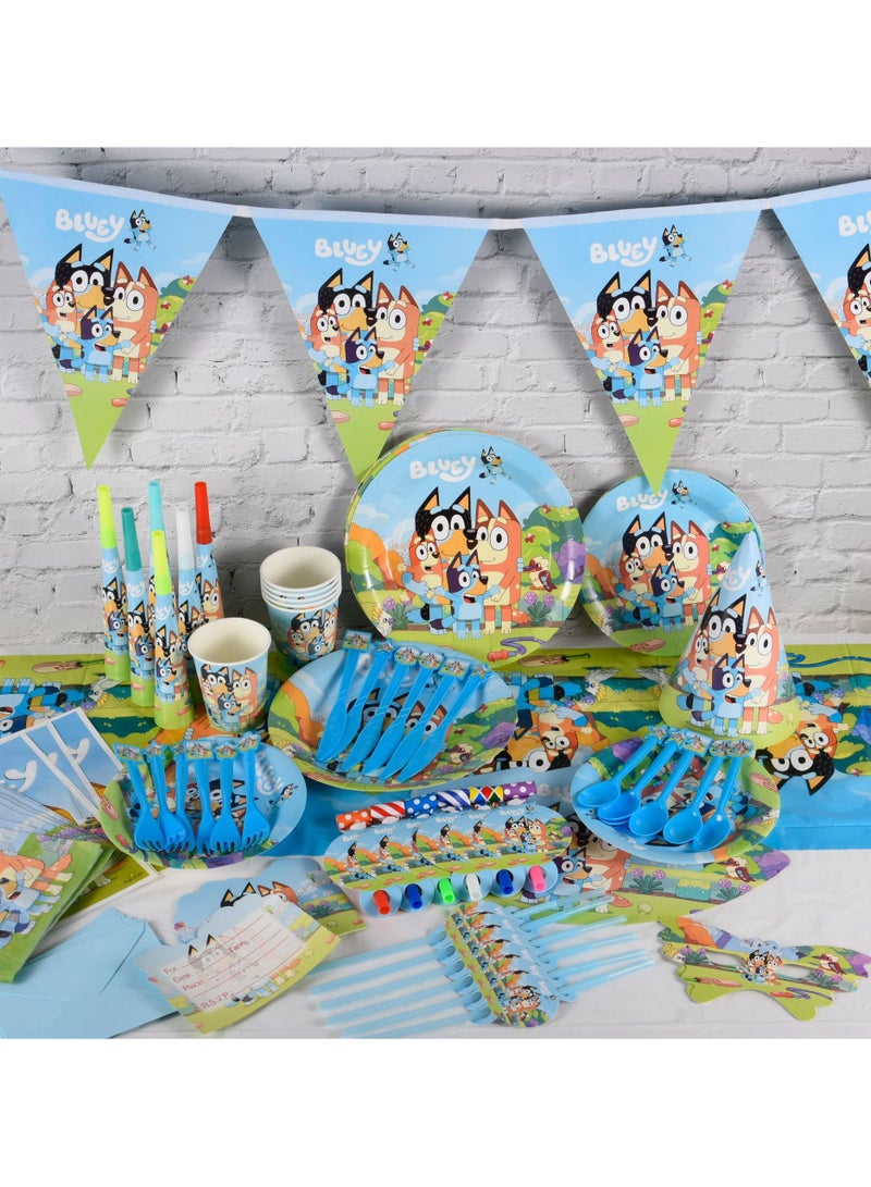 مجموعة حفلة عيد ميلاد بلوي لـ 6 ضيوف