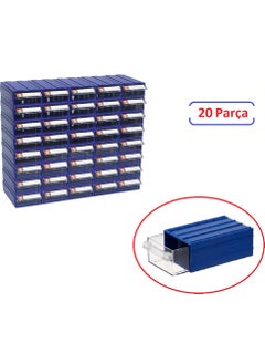 MANO Plastic Parts Box with Drawers 20 Pieces 110X120X62 mm  - Image 1