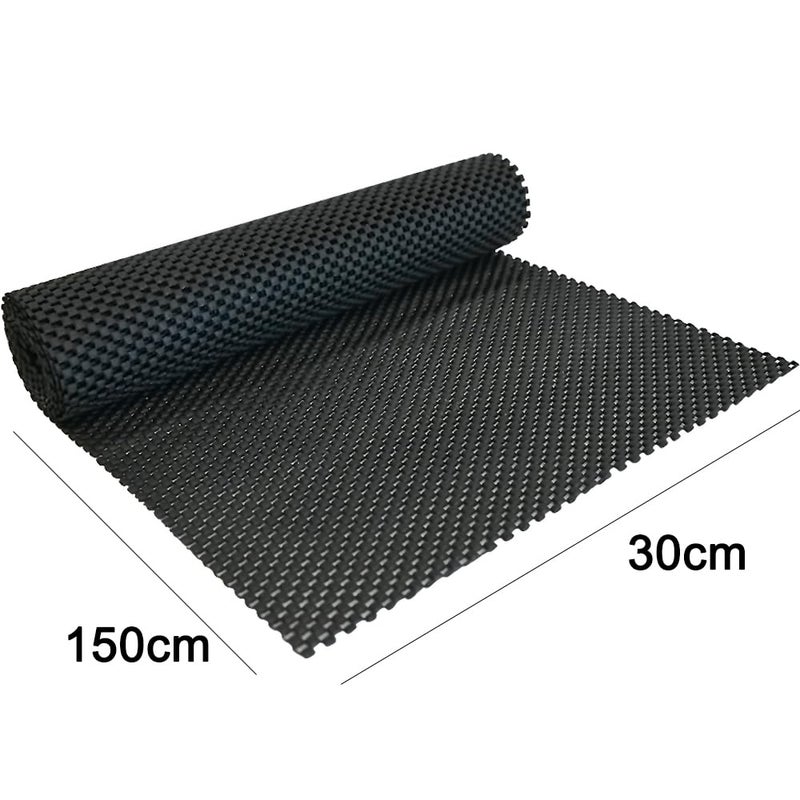 Armo Home Armo® Multipurpose Non Slip Black Grip Mat PVC Anti Slip Rug Mat Pad150CM X 30CM Kitchen Underly Carpet Rug Laminate Vinyl Floor Waterproof Grip Mat Liner - Image 2