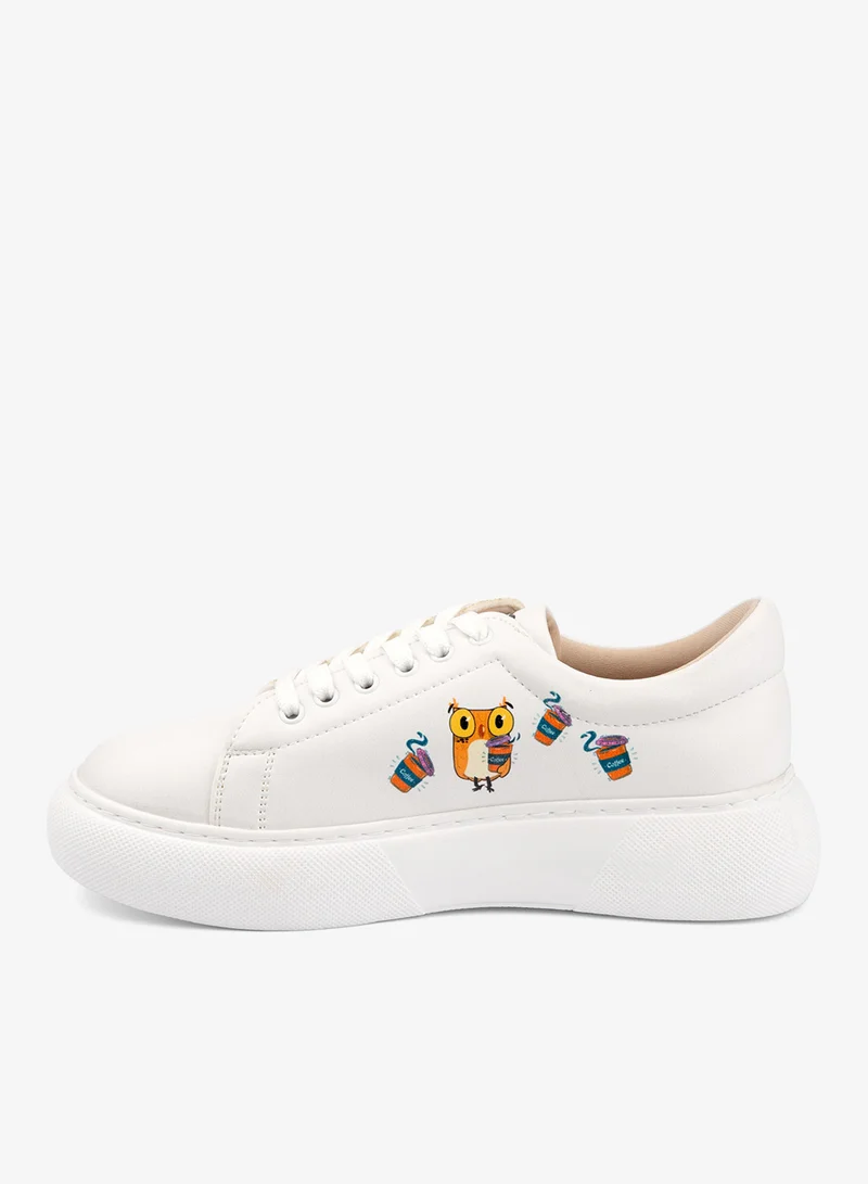 Mumka Coffee Owl Sneakers