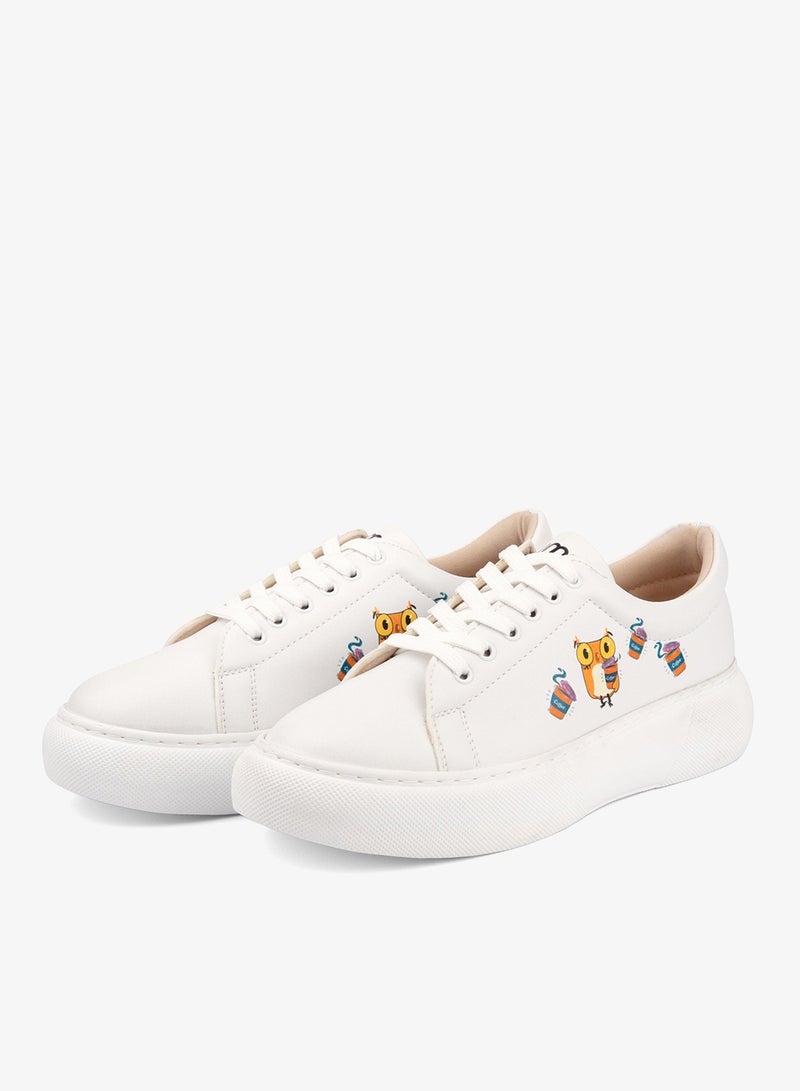 Mumka Coffee Owl Sneakers - Image 4