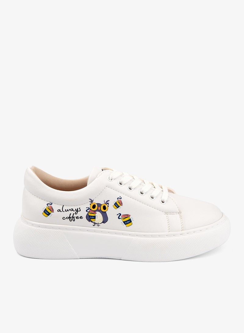 Mumka Coffee Owl Sneakers - Image 1