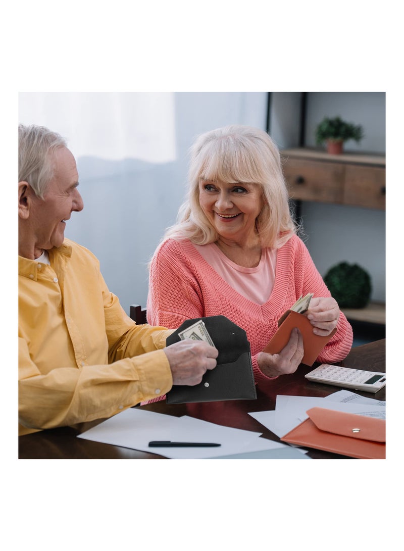 6 Pack PU Leather Cash Envelopes - Reusable Budgeting Wallets for Organizing Money, Perfect for Gifts, Weddings, Graduations, Birthdays, and Holidays for Women and Girls. - Image 2