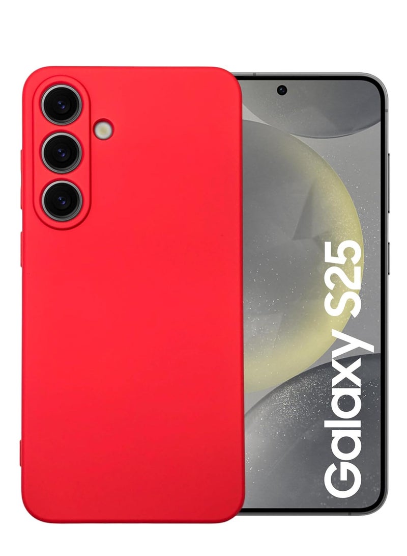 جراب Samsung Galaxy S25، جراب سيليكون سائل مقاوم للخدش ومضاد للصدمات ومضاد لبصمات الأصابع وغطاء حماية كامل الجسم لهاتف Samsung Galaxy S25 - Image 1