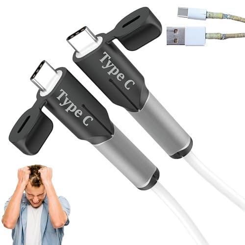 WISKA Cable Protectors For Iphone Charger Cord Protector Better Than Spiral Cable Protector Usb Data Cable Wire Protector For Laptop Mobile Charger Cable Accessories(Type C To Type C),Multicolor - Image 1