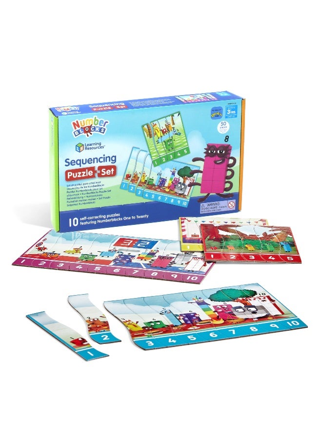 ليرننج ريسورسز مجموعة ألغاز التسلسل Numberblocks من Learning Resources، تعلم كيفية تسلسل الأرقام من 1 إلى 20، ألغاز تعليمية لمهارات الرياضيات المبكرة، موارد تعليمية مرخصة رسميًا - Image 1