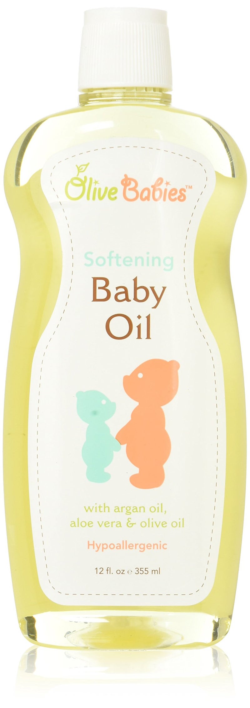 Olive Babies زيت الأطفال متعدد الاستخدامات مع زيت الأركان وزيت الألوة فيرا وزيت الزيتون 12 أونصة حل مهدئ مضاد للحساسية لجميع أنواع البشرة جيد للرجال والنساء والأطفال - Image 1