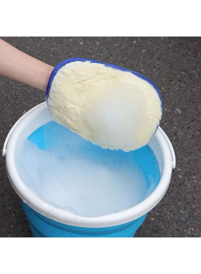 مجموعة مناشف تنظيف السيارات من الألياف الدقيقة، 3 مناشف مع إسفنجة غسيل واحدة - Image 4