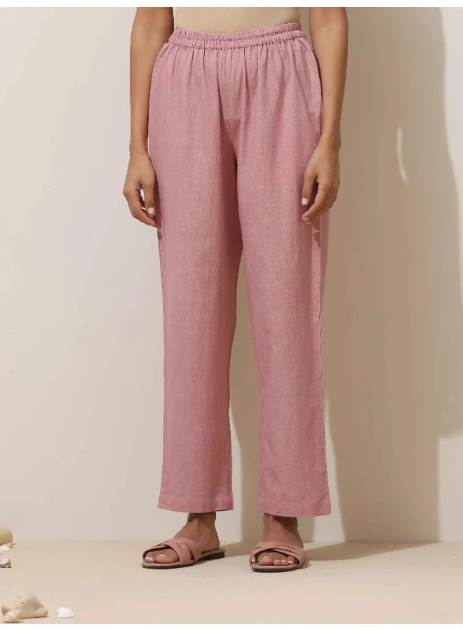 trueBrowns trueBrowns Lilac Cotton Kurta Pant Set