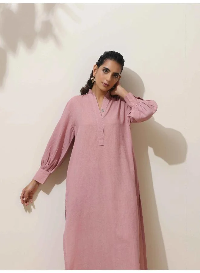 trueBrowns trueBrowns Lilac Cotton Kurta Pant Set