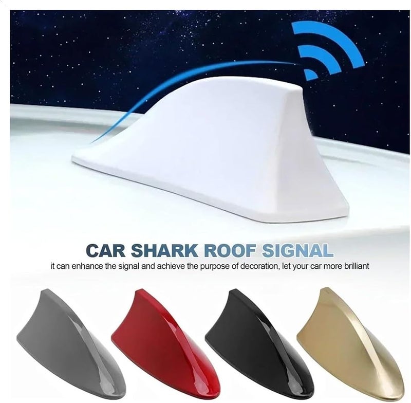 Universal Car Shark Fin Antenna Signal Design White Exterior Styling Replacement Part - Image 4