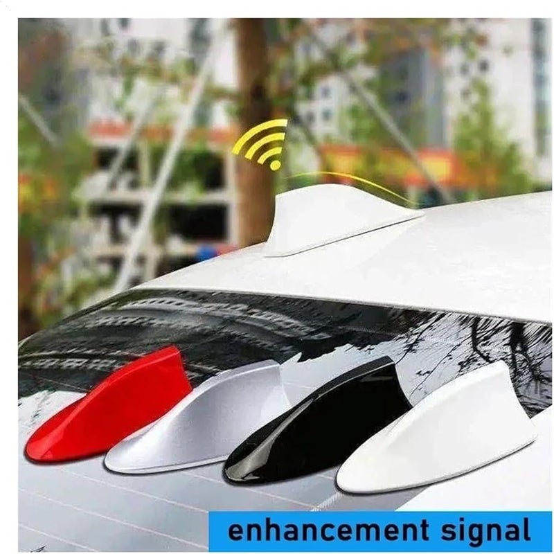 Universal Car Shark Fin Antenna Signal Design White Exterior Styling Replacement Part - Image 3