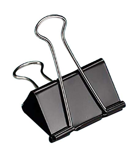 Alvin, Binder Clips, Paper Binder Assorted Sizes, Tempered Steel, Black, 12 Pieces - 2 Inches - Image 2