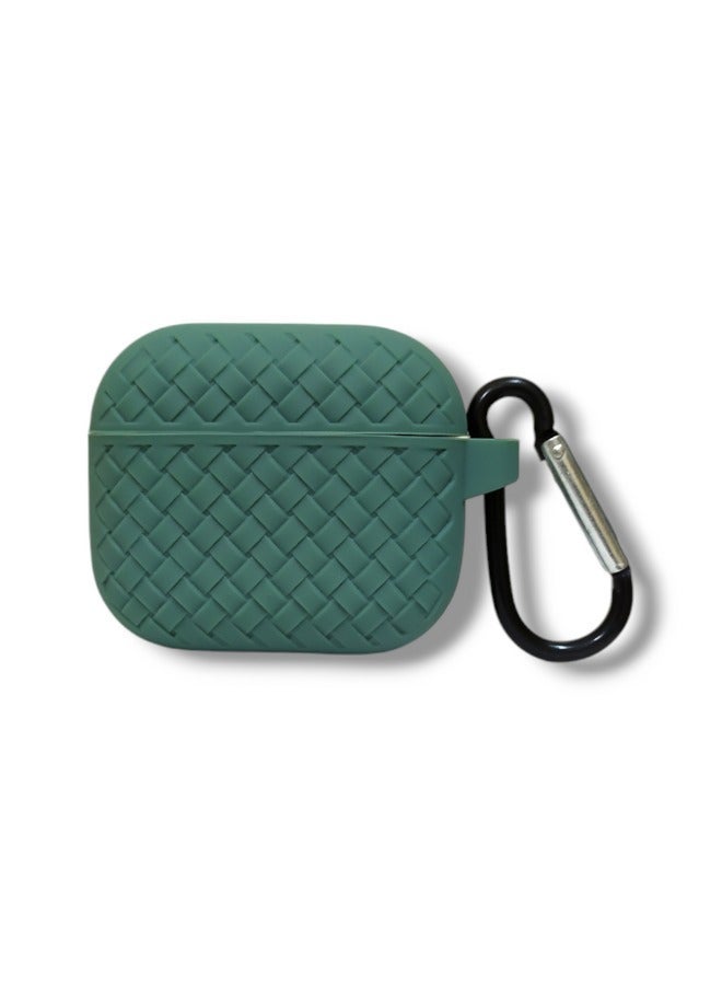 AirPods 3 Silicone Case with Stylish Ribbed Design - Mint Green - Image 1