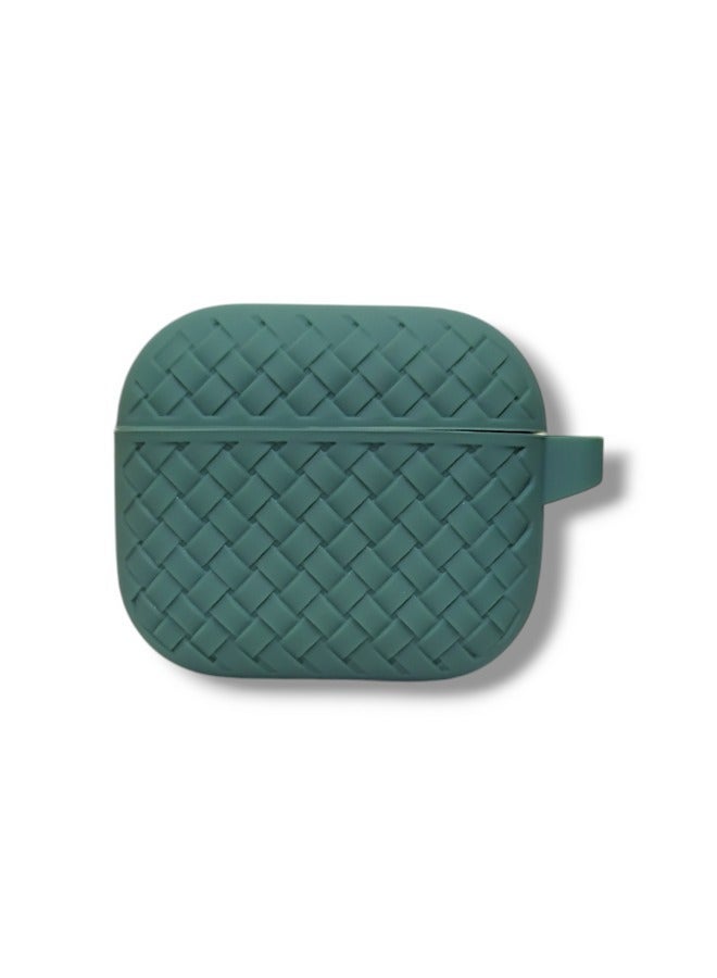 AirPods 3 Silicone Case with Stylish Ribbed Design - Mint Green - Image 3