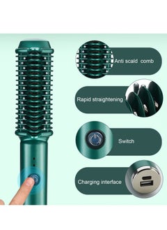 XiuWoo Cordless Straightener Brush, Portable Hair Cordless, USB Rechargeable Electric Evenly Fast Heating,Anti-Scald, Mini and Lightweight for on-The-go  - Image 5