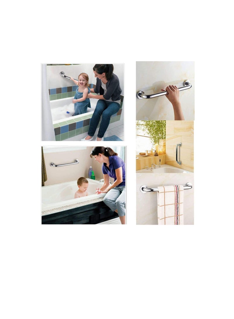ROBUSTLINE Stainless Steel D Bar Handle Rosette Type ideal for Elderly Shower Support 19MM x 200MM ROBUSTLINE brand - Image 3