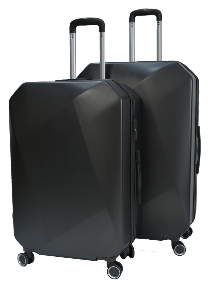MORANO 6-Piece Hard-side ABS Spinner Luggage Trolley Black Set - Image 4