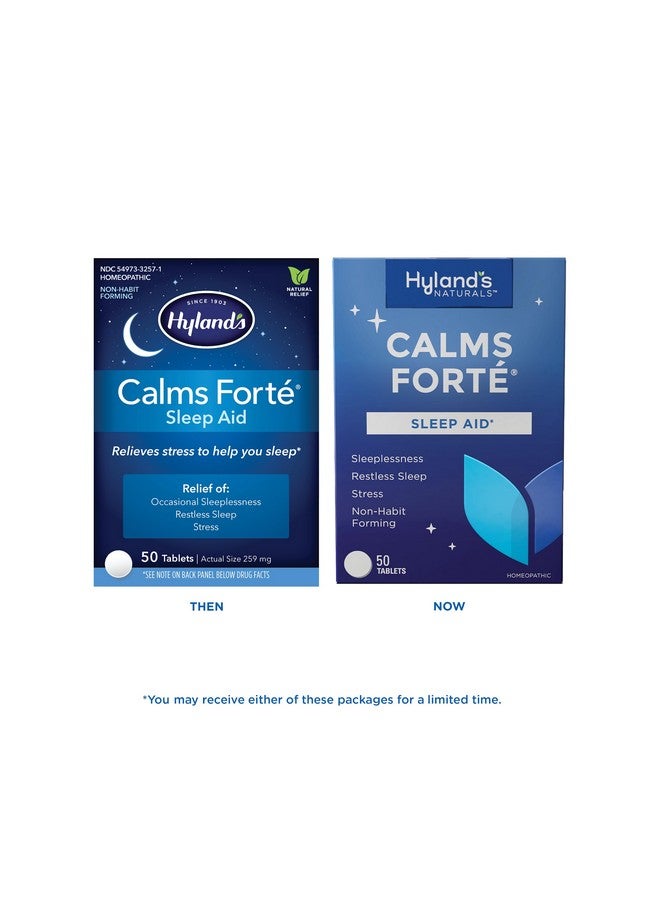 Hyland's Hyland's Calms Forte' Sleep Aid Tablets, Natural Relief of Nervous Tension and Occasional Sleeplessness, 50 Count  - Image 2
