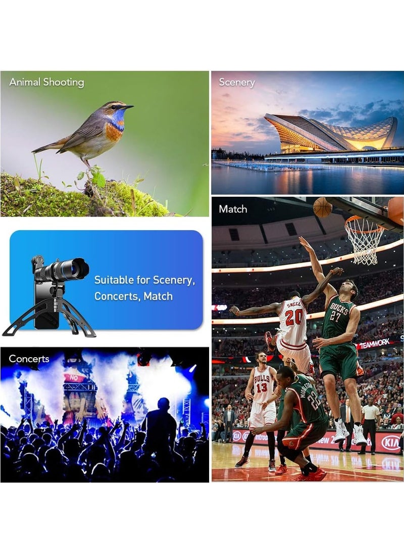 APEXEL Apexel HD 20-40X Zoom Lens with Tripod Telephoto Mobile Phone Lens Telescope for iPhone Samsung Other Smartphones Hunting Camping Sports  - Image 4