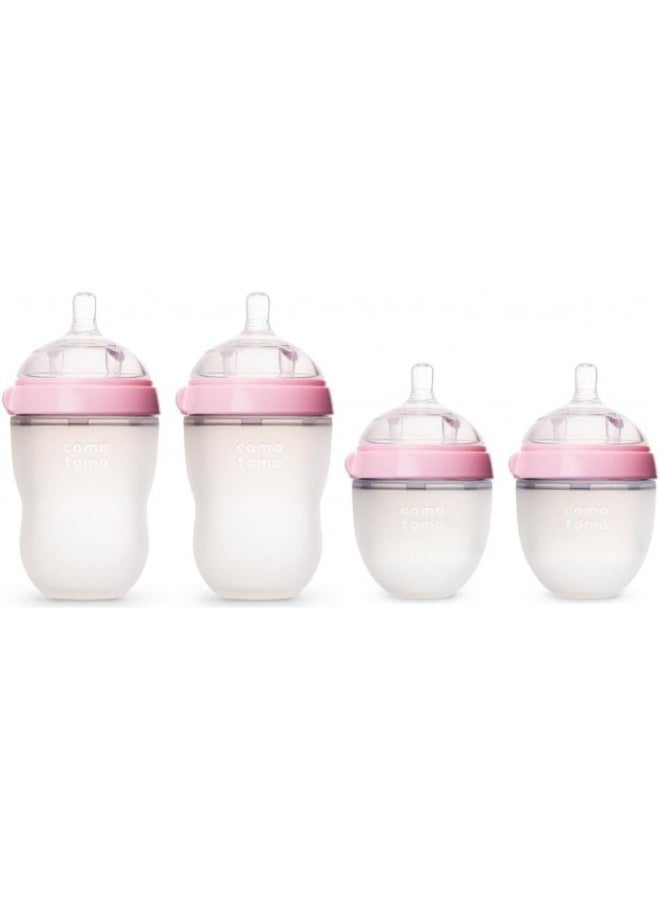 Comotomo 5 oz and 8 oz Baby Bottles, 4 Pack