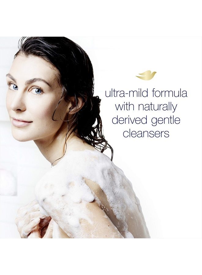 Dove غسول الجسم خالي من المواد المسببة للحساسية وخالي من الكبريتات مناسب للبشرة الحساسة ينظف البكتيريا بفعالية بينما يغذي بشرتك، 34 أونصة سائلة (عبوة من 3) - Image 4