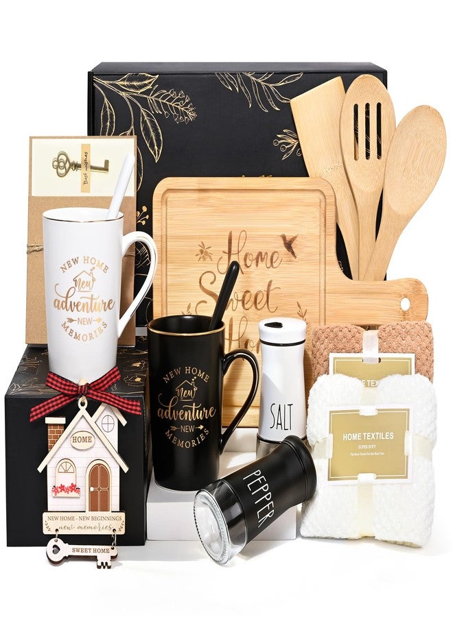 Maustic House Warming Gifts New Home, 14 Pcs New House Gift Basket, Housewarming Present for Homeowners Couples Women, Closing Gifts for Home Buyers - Image 1
