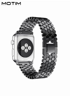 Motim Metal Watch Band Compatible with Apple Watch Band 41mm 40mm 38mm, Heavy Wrist Loop Band, Replacement Strap for iWatch Series 9, Ultra 2, SE, Ultra, 10/9/8/7/6/5/4/3/2/1, Zinc Alloy  - Image 2