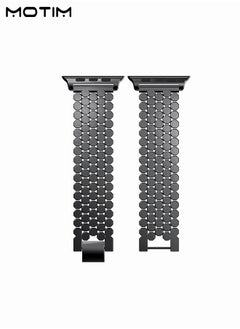 Motim Metal Watch Band Compatible with Apple Watch Band 41mm 40mm 38mm, Heavy Wrist Loop Band, Replacement Strap for iWatch Series 9, Ultra 2, SE, Ultra, 10/9/8/7/6/5/4/3/2/1, Zinc Alloy  - Image 4