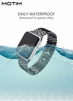 Motim Metal Watch Band Compatible with Apple Watch Band 41mm 40mm 38mm, Heavy Wrist Loop Band, Replacement Strap for iWatch Series 9, Ultra 2, SE, Ultra, 10/9/8/7/6/5/4/3/2/1, Zinc Alloy  - Image 5