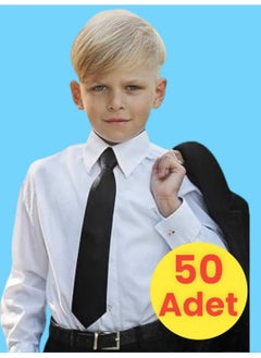 Tezzgelsin Unisex 5 - 10 Years Old Children's Elastic Tie 50 Pieces 