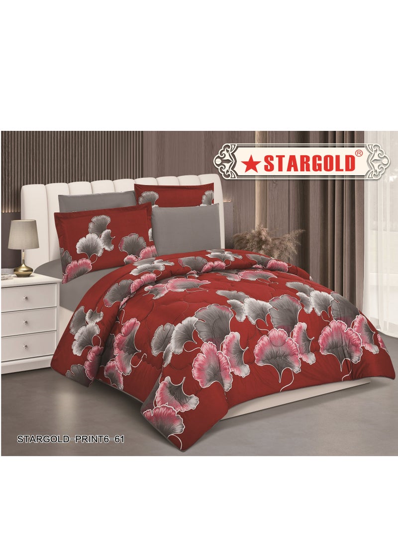 Stargold Super Soft Printed Comforter, 6pcs Set, Microfiber High-Quality Fabric, Stylish and Premium Design, Durable, Ideal For Home Bedroom 240X220CM - Image 2