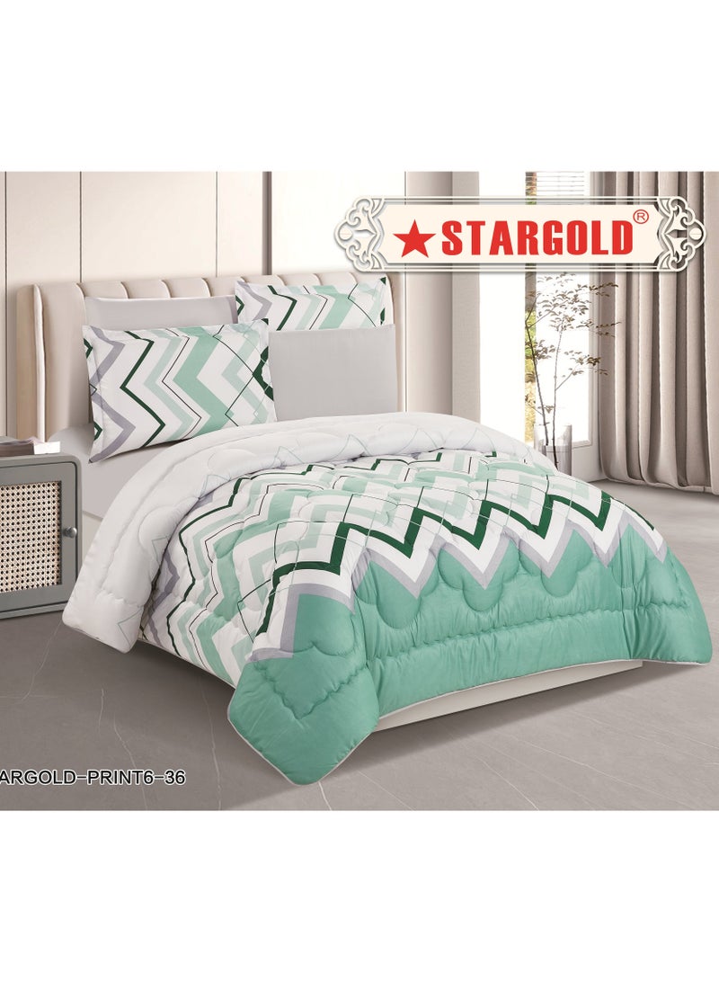 Stargold Super Soft Printed Comforter, 6pcs Set, Microfiber High-Quality Fabric, Stylish and Premium Design, Durable, Ideal For Home Bedroom 240X220CM  - Image 2