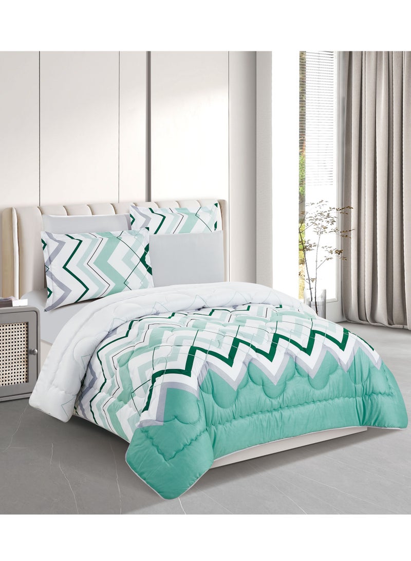 Stargold Super Soft Printed Comforter, 6pcs Set, Microfiber High-Quality Fabric, Stylish and Premium Design, Durable, Ideal For Home Bedroom 240X220CM  - Image 1