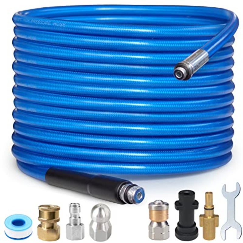 15M ارتفاع ضغط غسالة استنزاف 3000 PSI / 180bar خرطوم تنظيف عدة المجاري Jetter عدة ل Karcher K2 K3 K4 K5 K6 K7 سلسلة Bosch AQT الاستخدام المنزلي غسالة الضغط - Image 1