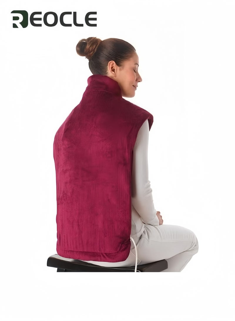 REOCLE Shoulder Heating Blanket Shoulder And Neck Electric Heating Pad With Vibration Massage Function Used To Relax The Back Shoulder And Neck Muscles - Image 3
