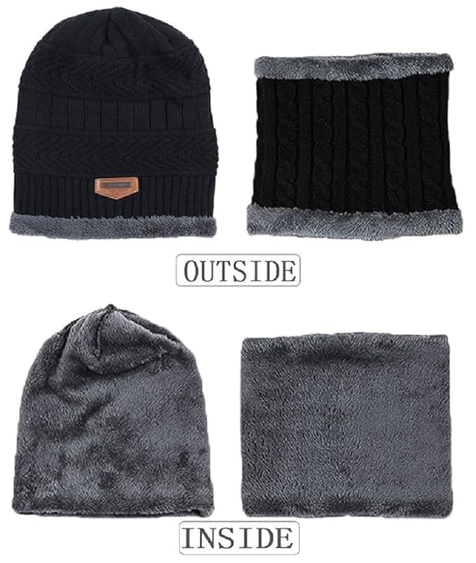 LADYBRO Stylish Winter Cap for Man - Monkey Cap & Beanie Cap for Men, Women, Kids | Woolen Neck Warmer & Balaclava | Headwear & Caps for Winter, Warm Woolen Hat & Long Beanie for Men (1, Multicolor) - Image 2
