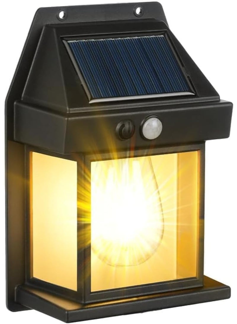 Outdoor Solar Wall Lights Wireless Dusk to Dawn with Motion Sensor 3 Lighting Modes Waterproof Exterior Lighting for Front Door Entrance Garden Durable Plastic Design - Image 1